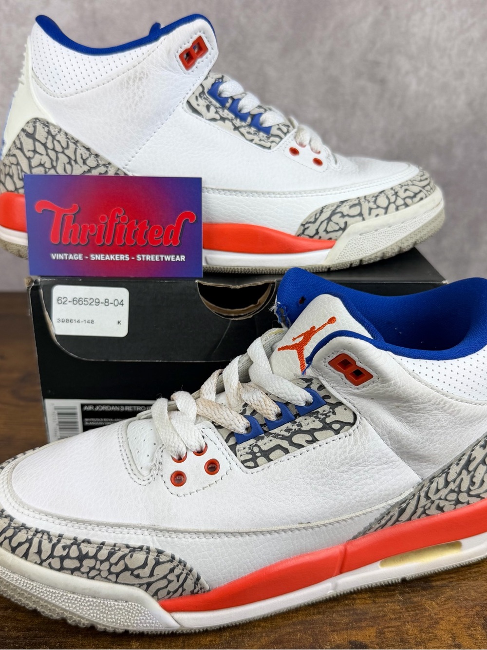 Air Jordan 3 Retro Knicks Size 6 GS / 7.5W 398614-148 Youth Sneakers OG Rare